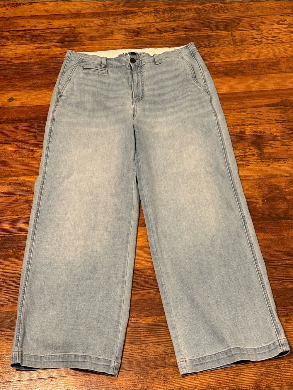 Lands' End Light Blue Straight-Leg Women's Jeans